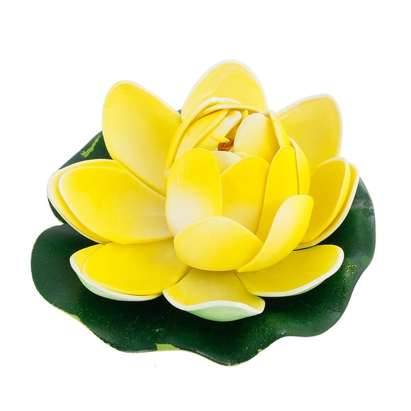 18cmArtificial Lotus WaterLily Flowers Real Touch Floating Plant Swimming Pool Pink