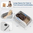 thumbnail image 4 of Caja de arena de acero inoxidable para gatos, bandeja extragrande de metal, bandeja para inodoro, lados cerrados, con estribo y cuchara, 4 of 6