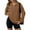 Brown, variant on YODETEY Sweaters for Women Half Zip Sweatshirts, Ladies Long Sleeve Oversized Sweatshirts Half Zip Pullover Top, #Pink,Women's Plus S