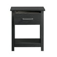 Mainstays Hillside Nightstand with Drawer, Black Finish