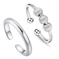 thumbnail image 1 of Anillos Giratorios Ajustables Abiertos Fidget Para Mujeres Y Hombres, Anillo Portátil Antiestrés Para La Ansiedad, Anillos De Moda Para Mujer 2 Uds Sweethay AP006162-02, 1 of 6