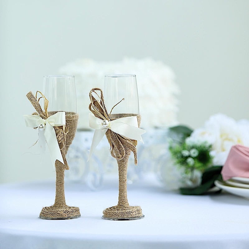 tall fluted glasses