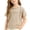 Khaki, variant on Boys Girls Kids Breathable Openwork Knit T-Shirt, Short Sleeve Crew Neck Summer Top for 1-10 Years Old, Lightweight Casual & Play Wear Khaki 7 Years