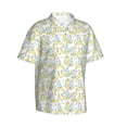 thumbnail image 2 of Daiia Moon And Rabbit Hawaiian Shirt for Men Gentle Cotton Regular Short Sleeve Casual-Small, 2 of 9
