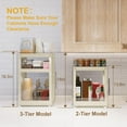 thumbnail image 5 of 3 Tier Seasoning Condiments Spice Rack with Drawer, Pull-Out Kitchen Countertop Organizer, Kitchen Food Storage Container, 5 of 7