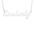 thumbnail image 4 of Sterling Silver 'Kimberly' Name Pendant on 16-inch Trace Chain - White, 4 of 5