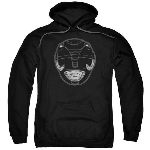 Power Rangers - Black Ranger Mask - Pull-Over Hoodie - Medium
