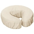 thumbnail image 2 of Royal Massage Set of 4 Brushed Flannel Fitted Face Cradle Covers (Natural), 2 of 2