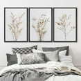 thumbnail image 2 of IDEA4WALL Framed Canvas Print Wall Art Set of 3 Wildflower Floral Botanical Prints, Modern Farmhouse Flowers Wall Decor, Large Wall Art, Minimalist Artwork for Home Decor - Black 16"x24"x3, 2 of 5