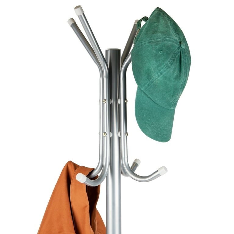 Garment Coat Rack Stand Clothes Wooden Hanger Hat Bag Umbrella Hook Holder  Shelf