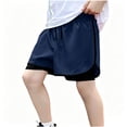 thumbnail image 3 of Fancifize 2 in 1 Sweat Shorts for Teen Boys Kids Elastic Waist Quickly Dry Workout Athletic Short Pants Size 7-17, 3 of 7
