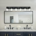 thumbnail image 2 of Melucee 6-Light Black Bathroom Vanity Light, Modern Vanity Lighting Fixture for Bathroom Bedroom Wall Sconces with Clear Glass Shade, 2 of 6