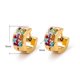 thumbnail image 1 of 24 estilos diferentes, pendientes de aro de titanio/acero inoxidable con diamantes de imitación blancos/coloridos para mujeres y hombres, pendientes Punk de Color dorado, regalos Tan Jianjun unisex, 1 of 2