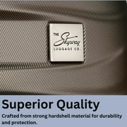 Skyway Luggage Camano Hardshell 20 Expandable Carry on Hardside Luggage with Spinner Wheels, Bronze
