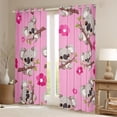 thumbnail image 2 of Homewish Kawaii Koala Lover Black Out Curtains for Kids, Pink Blossoms Flower Floral Curtains Pack of 2 (42x63 Each), Cute Cartoon Animal Bedroom Curtains, Curtains and Drapes Decor, 2 of 6