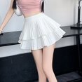thumbnail image 3 of Ruffled Pleated Skirt Women Summer High-Waisted Slimming A-Line Cake Short Skirt, 3 of 11