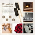 thumbnail image 5 of Lsupdaol 2 Pieces Wooden Dust Brush Bulk Hand Broom Bench Soft Bristle Cleaning Outdoor Furniture Brushes with Long Wood Handle for Cleaning Car Bed Sofa Fireplace Couch Clothes, 5 of 6