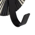 thumbnail image 2 of hometrends Spinoza Plaque with Hooks Set, Black/Natural, 2 of 6