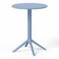 thumbnail image 4 of WestinTrends Playa 23.5" Outdoor Polypropylene Resin Round Patio Bistro Dining Table for 2, Blue, 4 of 6