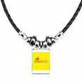 thumbnail image 1 of Hungary Mandarin I Love You Language Simple Necklace Jewelry Torque Leather Rope Pendant, 1 of 3