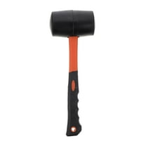 EXHUMKY Rubber Mallet Hammer for Flooring Installation, 1Pc with Fiber Handle, Black Color