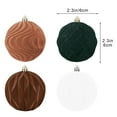 thumbnail image 3 of WEGFTDUOP 4 Pcs Velvet Christmas Balls Flocked Christmas Tree Ornaments Plastic Balls Xmas Decorative Hanging Ornaments Christmas Tree Decoration 2.4 Inch, 3 of 6