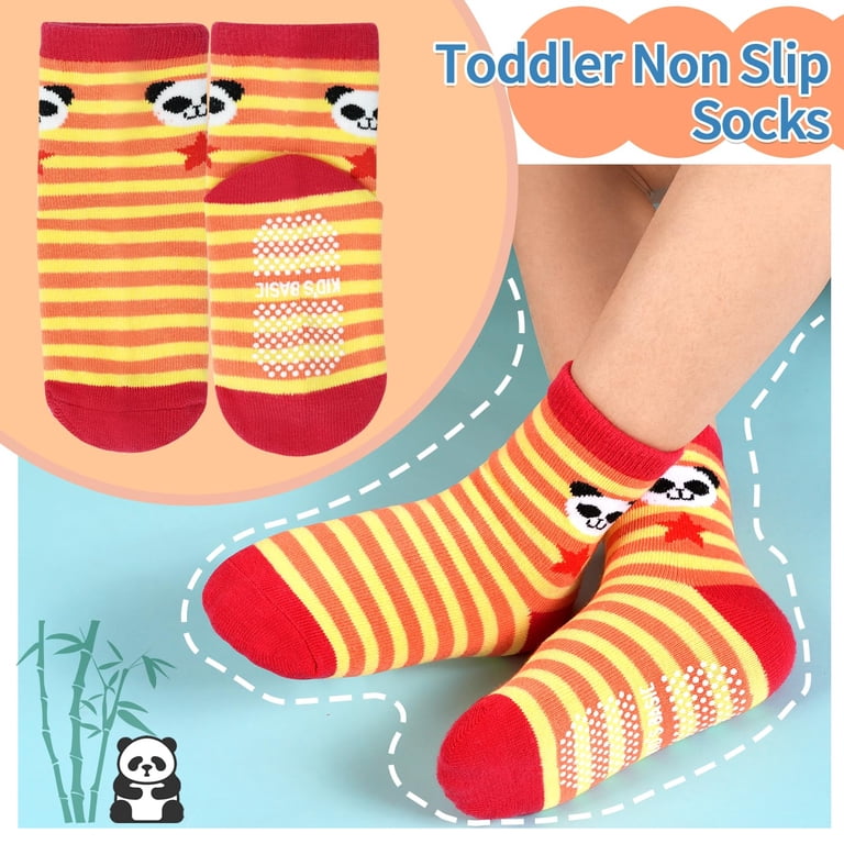 Elutong Toddler Grip Socks 15-Pack with Cartoon Designs photo 4