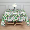 thumbnail image 3 of Multicolor Christmas Tree Pattern Square Tablecloth,Waterproof Square Table Cover,Wipeable Spillproof Washable Table Cover for Home Kitchen Party Decor 42"X42"(107x107cm), 3 of 6