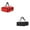 Black+Red, variant on Pizza Bags for Delivery 20x20x6 Inch Insulated Non Woven Pizza Bag for Outdoor, Picnic & More with Zipper Closure & Handle, Red