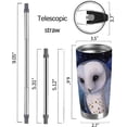 thumbnail image 4 of 20oz Owl Moon Tumbler Cup With Lid , Stainless Steel Double Wall Vacuum Thermos Insulated Travel Coffee Mug(Owl Moon Tumbler )One Tumbler Cup, 4 of 6
