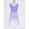 thumbnail image 6 of Yeahdor Kids Girls Sleeveless Chiffon Dance Dress Patchwork Cheerleading Performance Costume Light Purple 6, 6 of 7