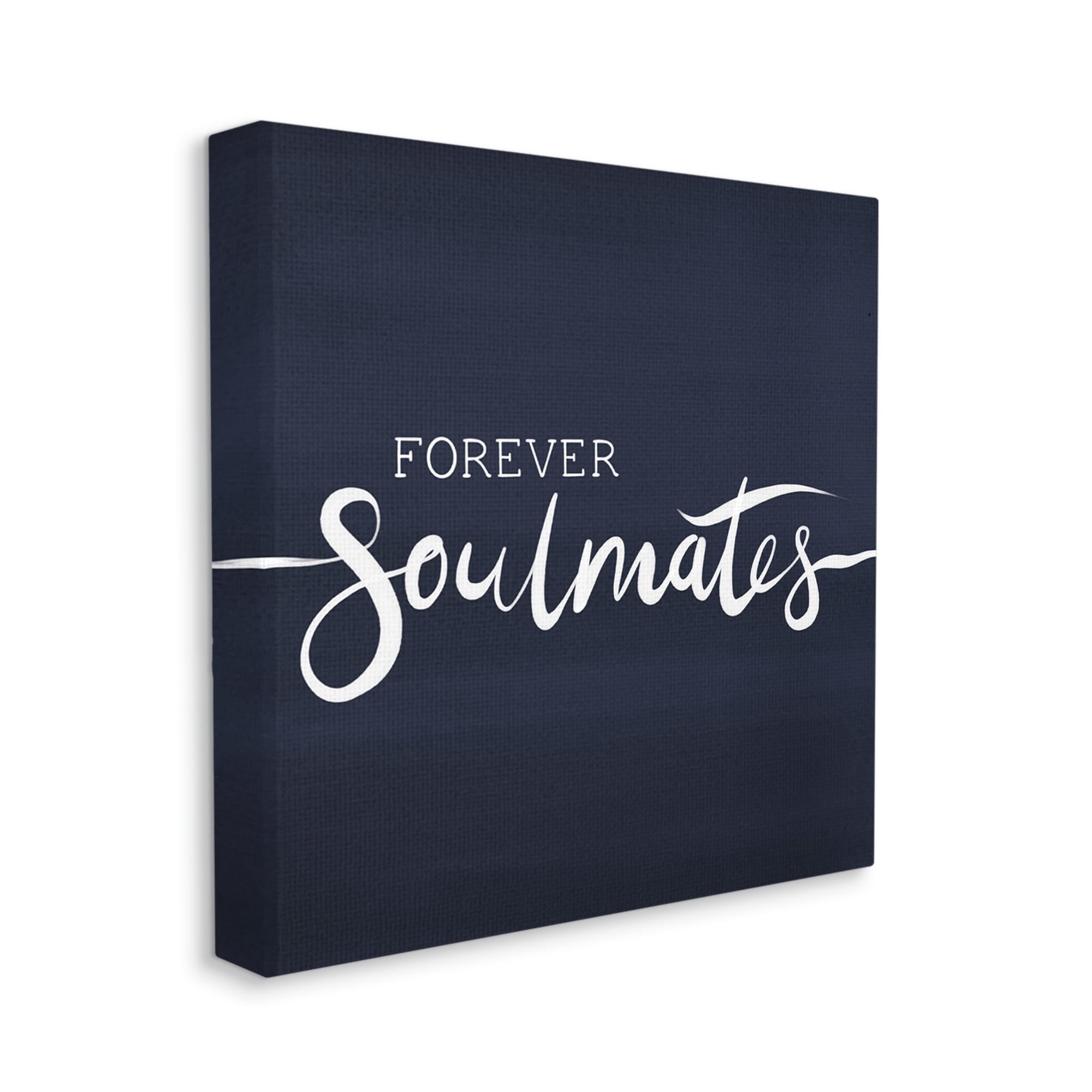 Stupell Industries Forever Soulmates Love Phrase Blue Gradient Background,17 x 17, Design by Jo Taylor
