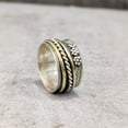 thumbnail image 6 of NEW Spinner Band, Meditation Ring, 925 Sterling Silver Ring, Spinning Thumb Ring, Two Tone Ring, Fidget Ring, Handmade Jewelry, Christmas Oxidized, Womans Band Ring, Anxiety Ring, Mans Band Gifts, 6 of 6