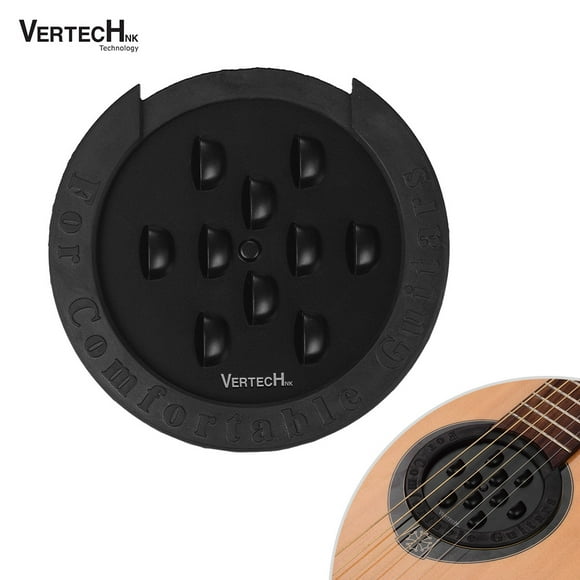 Tapa de boca de inspección VERTECHnk SM-10 Guitarra Soundhole Cover Sound Hole Feedback Buffer Negro Dia.100mm para EQ Guitarras folk acústicas VERTECHnk Tapa de boca de inspección