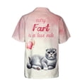 thumbnail image 2 of Every Fart is Love Note Scottish Fold Guilty Face Happy Valentine's Hawaiian Shirt Breathable Summer Unisex Merch Cat Lover Kitten Owner Gifts - 01016, 2 of 6