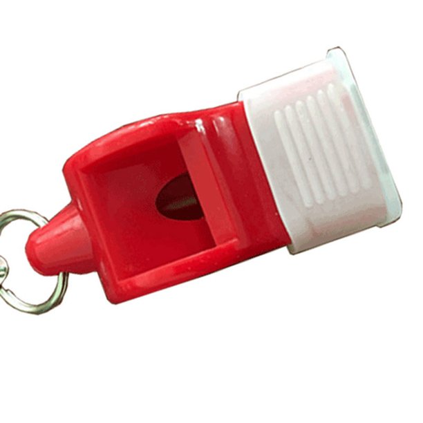 Lot De 2 Sifflets à Presser En PVC – Rouge Et Bleu, Avec Cordons, 6,5x12 Cm, Pour Arbitrage, Entraînement, Enfants