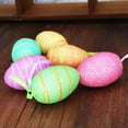 thumbnail image 4 of CoreLiving Easter Tree Hanging Egg Ornaments, Glitter Tinsel Foam Eggs for Spring Easter Decorations, DIY Craft Ornaments for Home Party Decor, 6 Count, 4 of 7