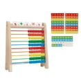 thumbnail image 4 of Tachiuwa Add Subtract Abacus Smooth Edges with Number Cards Ten Frame Set Educational Toy 24.2cmx7cmx26.5cm, 4 of 9
