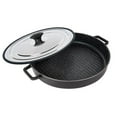 thumbnail image 1 of MasterPan MP-107 12 in. Stovetop Oven Grill Pan with Heat-in Steam-Out Lid - Black, 1 of 9