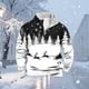 thumbnail image 3 of Ceisia Warm Fleece-Lined Mens Loose Fit Christmas Print Half-Zip Stand Collar Sweatshirt Gifts, 3 of 6