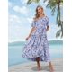 thumbnail image 2 of Vestido YESNO, casual, holgado, bohemio, floral, largo, largo, 2XL EJF, 2 of 6