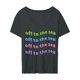 thumbnail image 2 of Tops de manga corta para mujer, camiseta cómoda con cuello redondo, transpirable, camisetas de verano, camiseta para viajar, ir de compras, uso diario L, 2 of 8