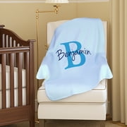 MonogramOnline Personalized Baby Blanket Custom Name & Initial