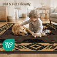 thumbnail image 4 of ODIKA Border Motif Mens Decorations Reindeer Cabin Cowboy Southwestern Playful for Living Room, Under Sectional, Family , Non-Slip Flatwoven, 4 of 7
