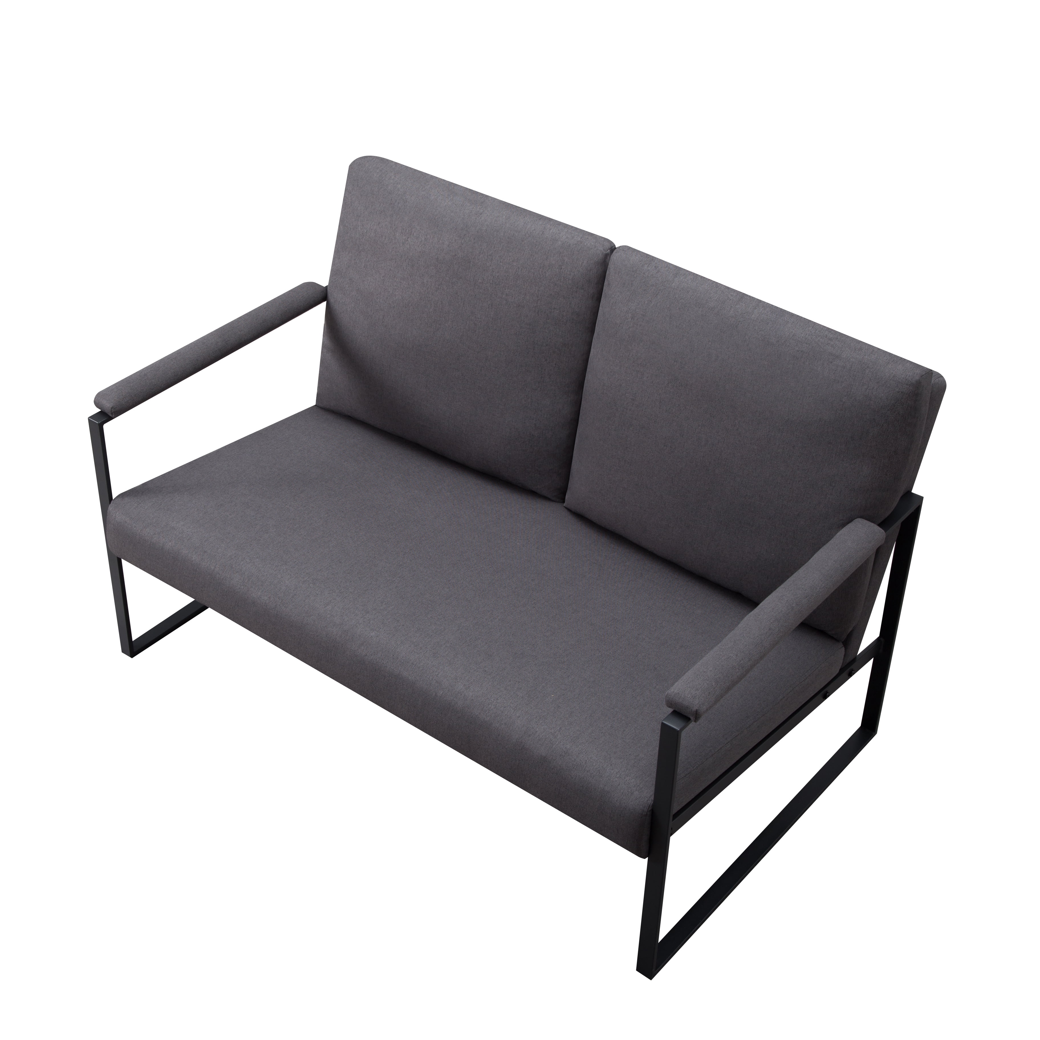 Gewnee 49.2-inch Metal Frame Loveseat Sofa Couch Stylish, Durable and Comfortable Seating for Living,Office,Multiple Spaces