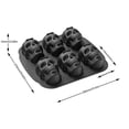 thumbnail image 5 of Halloween Skull Cake Pan Silicone Mold, 6 Cavities Pirate Skull 3d Silicone Mold Baking Pan,black, 5 of 5