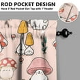 thumbnail image 5 of Kitchen Curtains 36 Inch Short - 3 Panel Set, Rod Pocket Window Curtain with Boho Vintage Mushroom Print, 100% Polyester for Farmhouse, Cafe, Kitchen, Bedroom, Easy Wash, 5 of 6