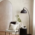thumbnail image 2 of Bouclair Black Arched Metal Floor Lamp, 2 of 9