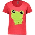 thumbnail image 3 of Inktastic Cute Frog, Little Frog, Baby Frog, Green Frog Women's Plus Size T-Shirt, 3 of 5