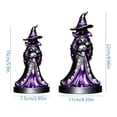 thumbnail image 2 of Halloween Witch Statue, Small Size Black Purple Cat Holding, 1 Pack Resin Figurine Decor, Spooky Halloween Decoration for Indoor Home Mantel Tabletop Haunted House Party Display, 2 of 6